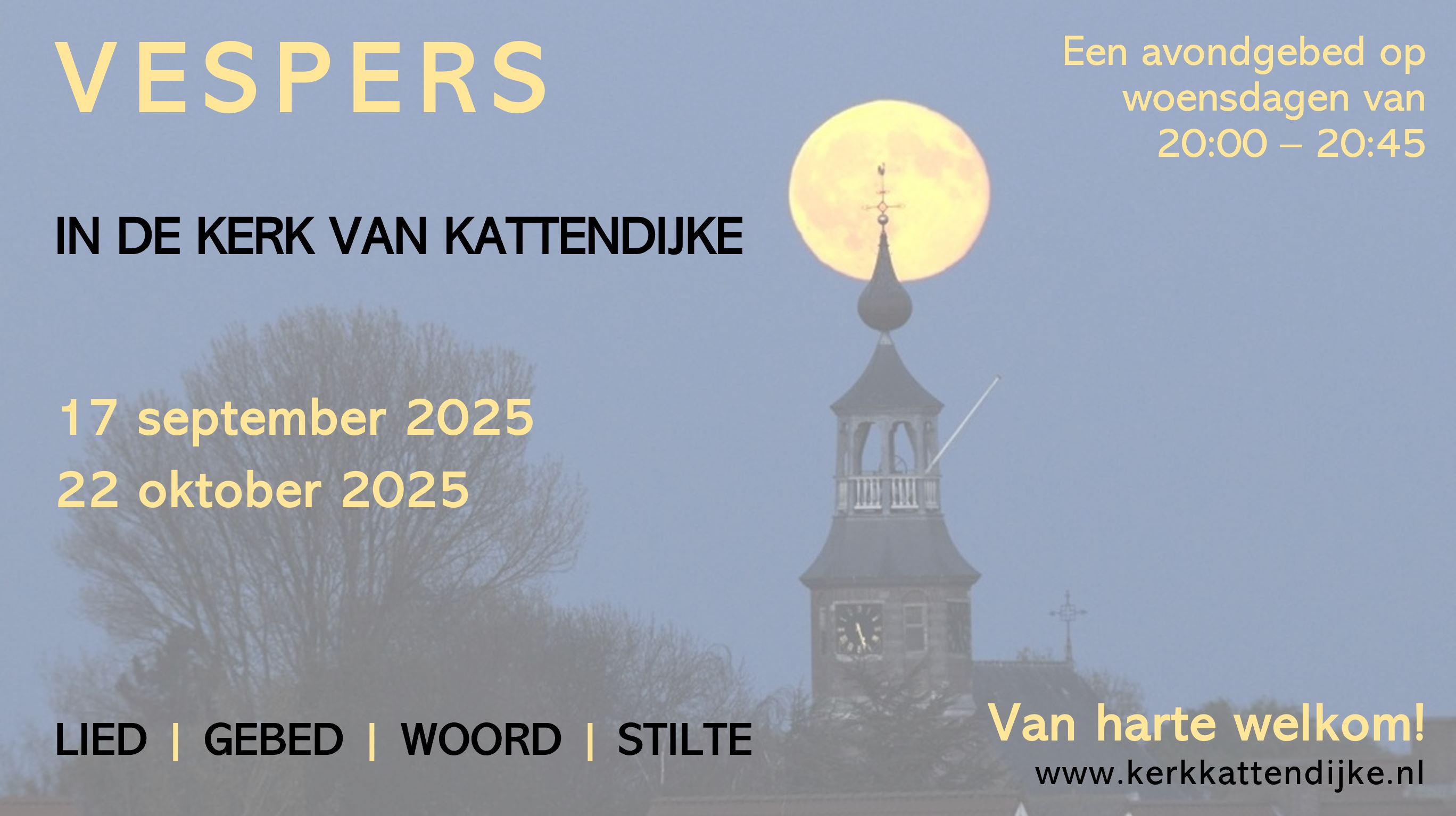 Avondgebed (vespers) in kerk Kattendijke (22/10)
